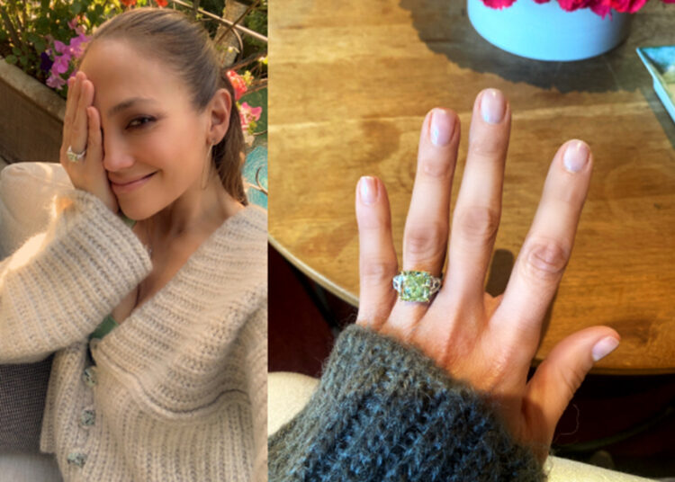 Jennifer Lopez zbulon mesazhin sekret të gdhendur në unazën e saj të fejesës