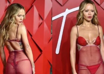 Rita Ora i kthen të gjithë sytë nga vetja me fustanin e tejdukshëm në British Fashion Awards