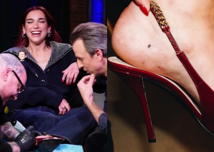 Video/ Dua Lipa realizon tatuazh live në emision